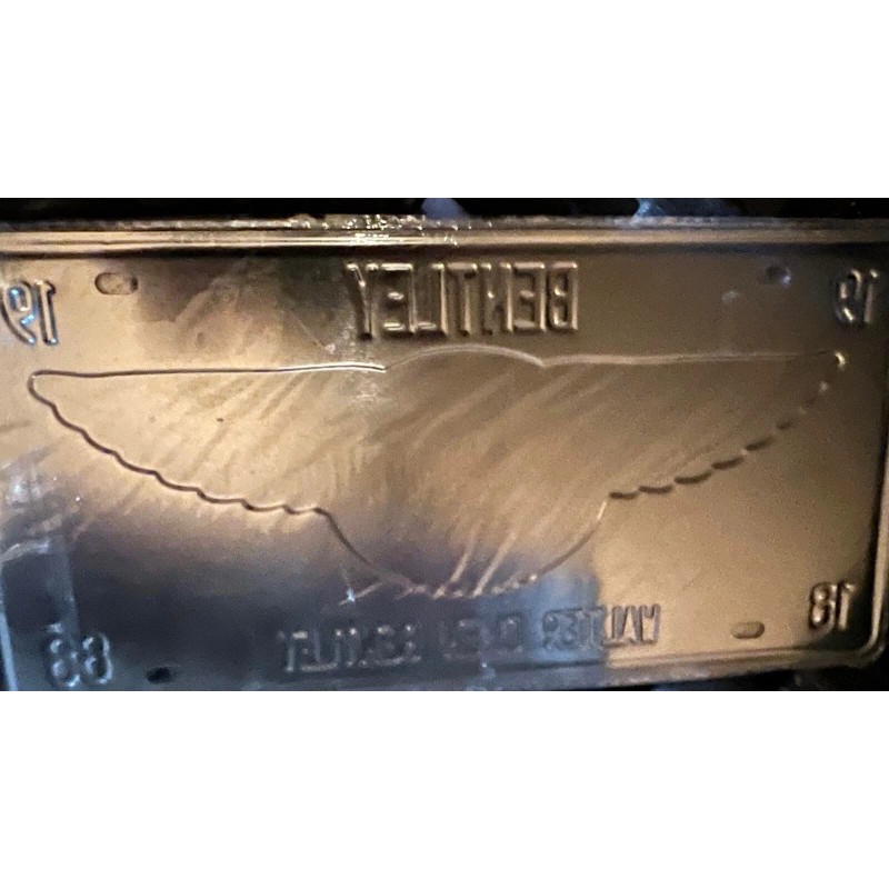 Unbranded License Plate With Bentley Logo