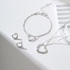 Zuvexe 925 Silver Plated Heart Jewelry Set Heart Stud Earrings