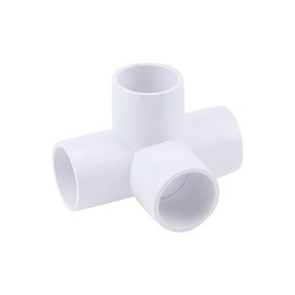 Tighall 5pcs/Set Elbow Fittings 1/2 inch 4 way Furniture Grade connectors for PVC Pipe DIY Shelf Garden Support Structure