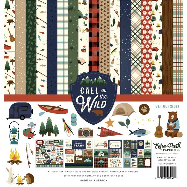 Echo Park Paper Call of The Wild Collection, kit multicolor