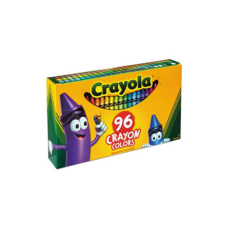 Crayons, Sharpener Included, 96 Colors (Pack of 6)