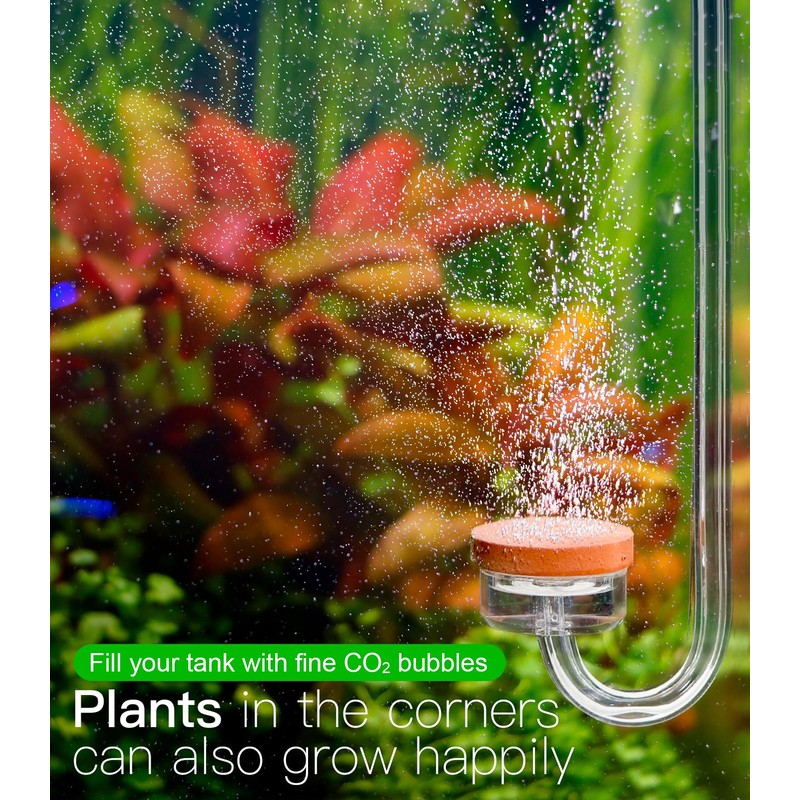 Clscea Acrylic CO2 Diffuser for Aquarium Planted Tank, Hooked version-30cm