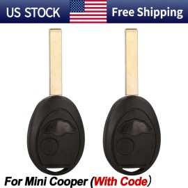 Unbranded 2 For 2002 2003 2004 2005 Mini Cooper 2Button 315MHZ Remote Key Fob With Code