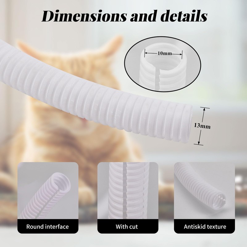 30ft Dog Cat Cord Protector Electric Wires Covers Wire Loom