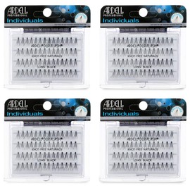 Ardell Individual False Eye Lashes - Long, Black, Natural Look DIY Lash Clusters, Easy Application for Eyelash Extension Effect, 4-Pack | Ardell