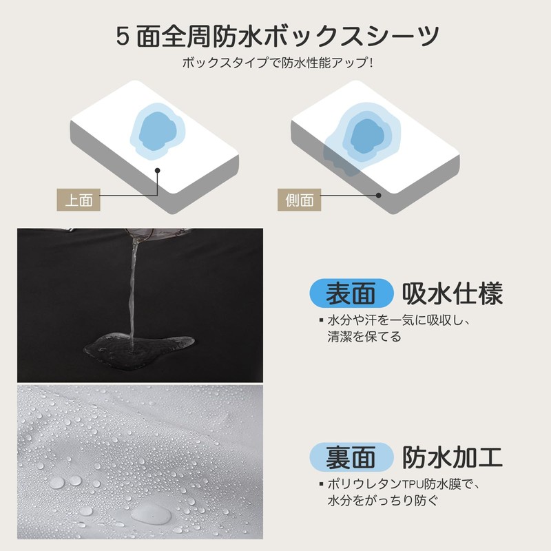 2023 Fitted Sheet, Waterproof Sheets, High Density Fabric, Mattress Cover,