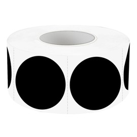 YEGAWEN 1 Inch Removable Colored Dot Stickers, Waterproof Circle Color Stickers, Writable Garage Sale Stickers Price Tags Stickers, Suitable for Laser and Inkjet Printable (500Pcs, Black)