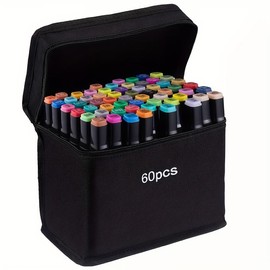 168/120/100/80/60/48 Colors Alcohol Markers Artist Drawing Painting and Sketching Art Dual Tip Markers for Book Painting Card Making Coloring Illustrations SketchPerfect for Students Adult Portable:_48
