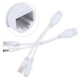EBTOOLS NonStandard POE Adapter Cable with Injector Splitter DC12V for Flexible Home and Office Network Expansion (White)
