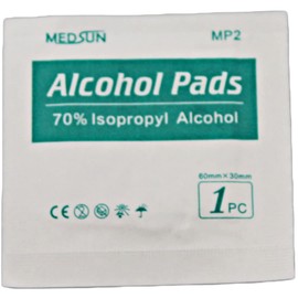 Generic 70% Isopropyl Alcohol Pads 100 Individually Wrapped Wipes 2-Ply