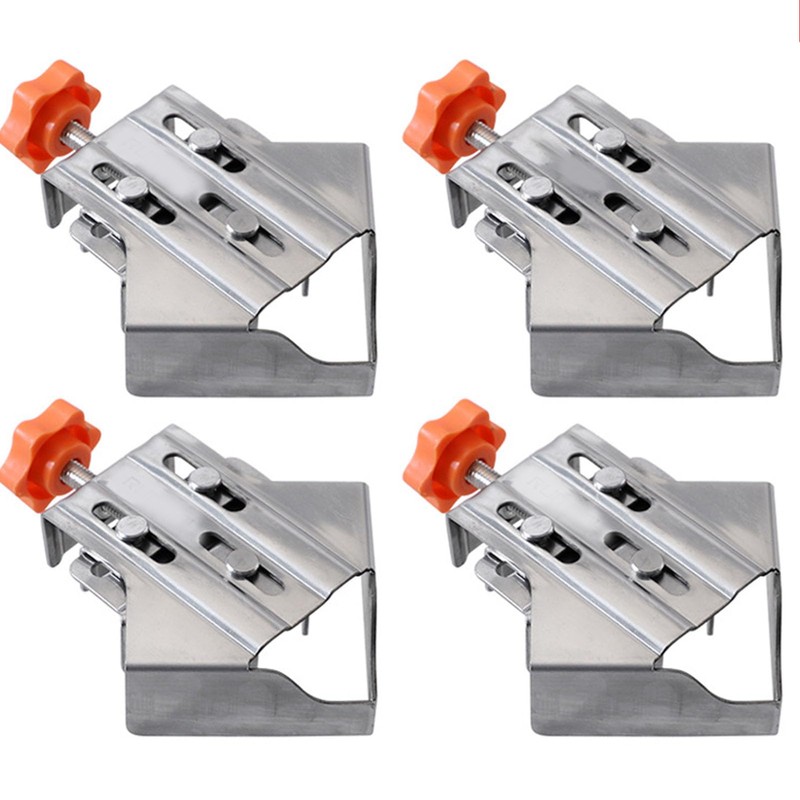Cryfokt 4 Pcs Corner Clamp, Stainless Steel 90 Degree Right