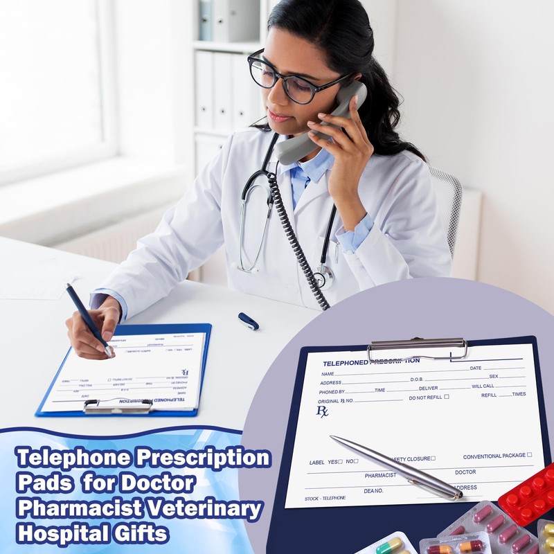 6 Pcs Telephone Prescription Pads Rx Pad Pharmacist Notepad 50
