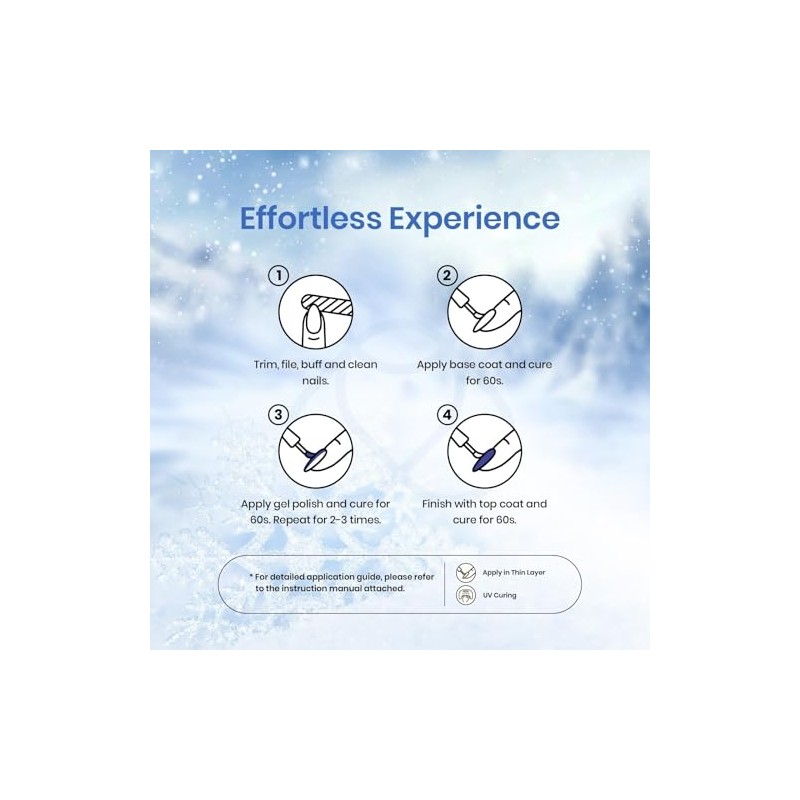 Beetles Esmalte en Gel Copos de Nieve, Kit de 6