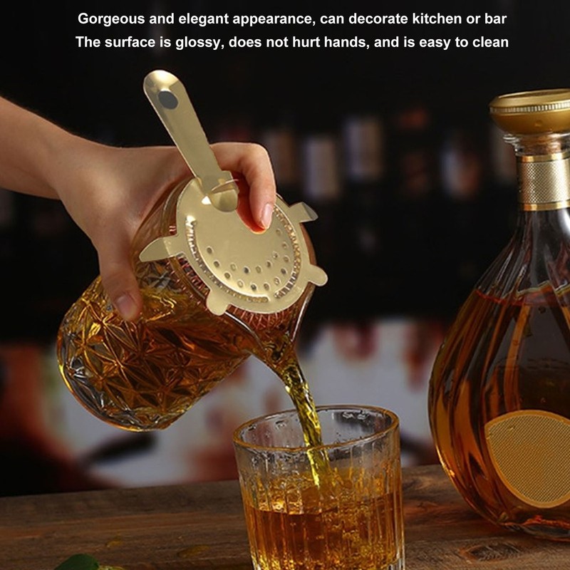 Cocktail Strainer Stainless Steel Gorgeous Glossy Bartending Ice Strainer for