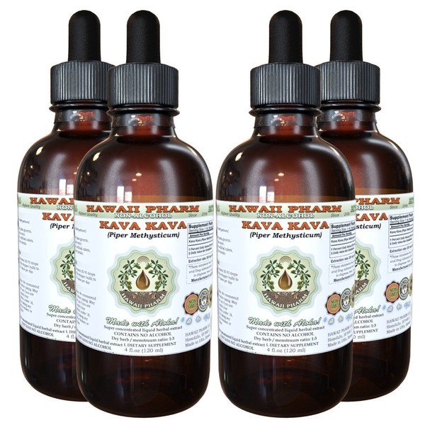 HawaiiPharm Kava Kava Alcohol-Free Liquid Extract, Kava Kava (Piper Methysticum)