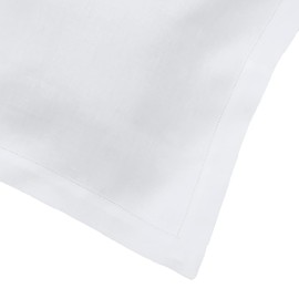 Huddleson White Italian Linen Placemat with Hemstitch (Set of Six) Luxury Made in US