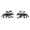 MRCUFF Big Cat Black Panther Jaguar Pair Cufflinks in a