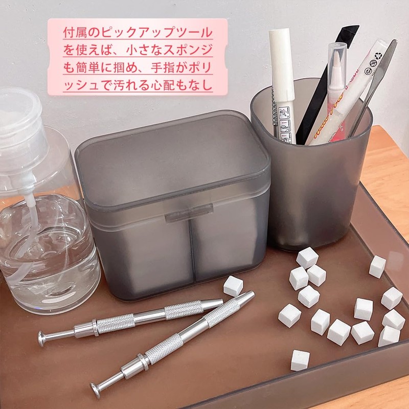 YFFSFDC Nail Sponge Nail Art Tool Sponge with Grab Pen