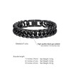 Supcare Black Mens Bracelet Always Remember 12mm Width 7.5 Inches