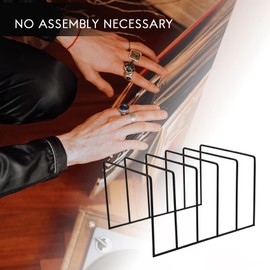 Dovhmoh Metal Vinyl Record Display Shelf Turntable Storage Shelf Exhibit Stand Holder B