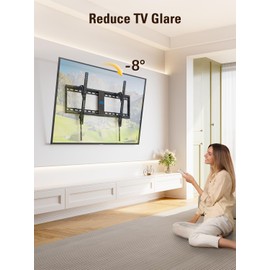 Mounting Dream UL Listed Tilt TV Wall Mount for 42-84 inch TVs, Universal Tilt TV mount bracket up to VESA 800x400mm and 132 LBS, One-Piece Wall Plate Easy for Centering on 16", 18", 24", 32" Studs