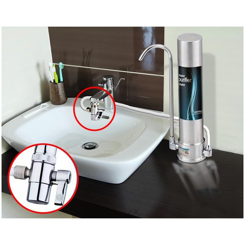 IEUYO Brass Faucet Diverter Valve with Aerator for Hand Held