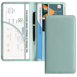 CoBak Car Registration and Insurance Holder - Vehicle Glove Box Car Organizer,Auto Truck Comparment Accessories Case with Magnetic Closure for Essential Document,Driver License,Cards