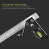 Multifunctional Stainless Steel Combination Try Squares Ruler with Bubble Level