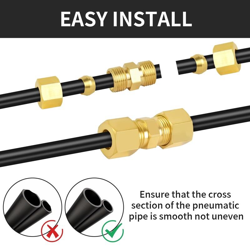 MuHize High Pressure Compression Fitting Kit - 3/16 Inch Tube