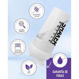 2 Piezas Botella para Proteina de Coctelera,Vaso para Proteína con licuadora,Leak Proof y Sin BPA,Botella Mezcladora Gym para Batidos de Proteínas,Suplemento Fitness y Deportes,Resistente y Duradero
