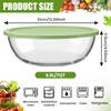 Yiyiring 7 Qt Large Glass Mixing Bowl with Lid Thickened