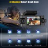 360° 4 Channel 2K Dash Cam Front and Rear Inside,3