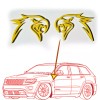 FMS Gear 2 Yellow HellHawk Emblems fits Jeep Trackhawk SRT