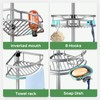 HAMITOR Shower Caddy Tension Pole: Rustproof Quick Install Corner Bathroom