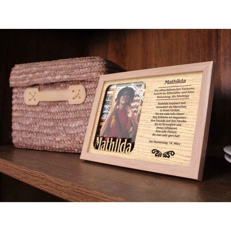 power gift Mathilda Picture Frame with Name/Name Meaning Photo Frame