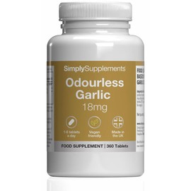 Odourless Garlic 3mg Tablets | Supports Well-Being | Vegan & Vegetarian Friendly | 180 Easy-to-take Tablets | Manufactured in The UK to GMP Standards