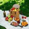 Peohud Wicker Picnic Basket, Empty Gift Basket with Linen, Willow