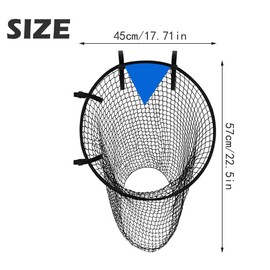 Hocadrv Pack of 2 Football Goal Target Net 55 x 70 cm Football Goal Goal Wall Accessories for Football Goal Easy Assembly Goal Wall Net for Shooting Accuracy Improvement (Black)