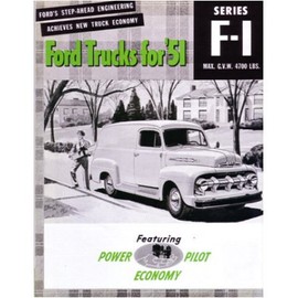 1951 Ford F1 Series Truck Sales Brochure Literature Advertisement Options Colors