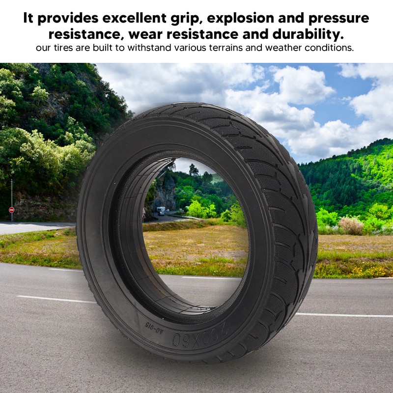 200x60 8 Inch Electric Scooter Solid Tires Explosion Proof Wide