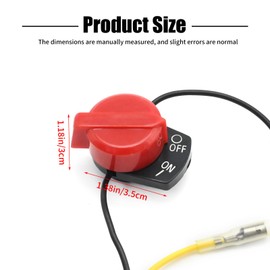 Zreneyfex Red ON Off Engine Stop Switch, Power Equipment Small Engine on Off Stop Switch Replacement for Honda Gx110 Gx120 Gx160 Gx200 Gx240 Gx270 Gx340 Gx390 Engines