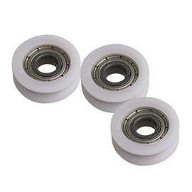 CNBTR Technical Plastic Bearing Steel Pulley 5 x 17 x 6 mm Load Capacity 47 kg Pack of 4