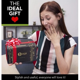 Umami Glass & Bamboo Meal Prep Container Set, 68 oz, Clear, Unisex, Microwave & Dishwasher Safe, Leakproof, Plastic-Free, Stylish, Easy to Clean