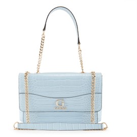 GUESS Nell Croc Convertible Crossbody Flap Powder Blue, Powder blue