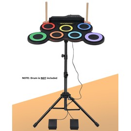 ROCKSOCKI Drum Pad Stand Adjustable for 7 Pad Roll-up Electronic Drum Set (Stand Only)
