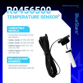 BlueStars R0456500 Temperature Sensor - for Zodiac Jandy Legacy LRZE LRZM JXI LXI 125 175 200 250 260 300 325 400 Pool Spa Heaters - Replaces R0456600 R0523900 R0477300 6204-209 Thermistor Sensor