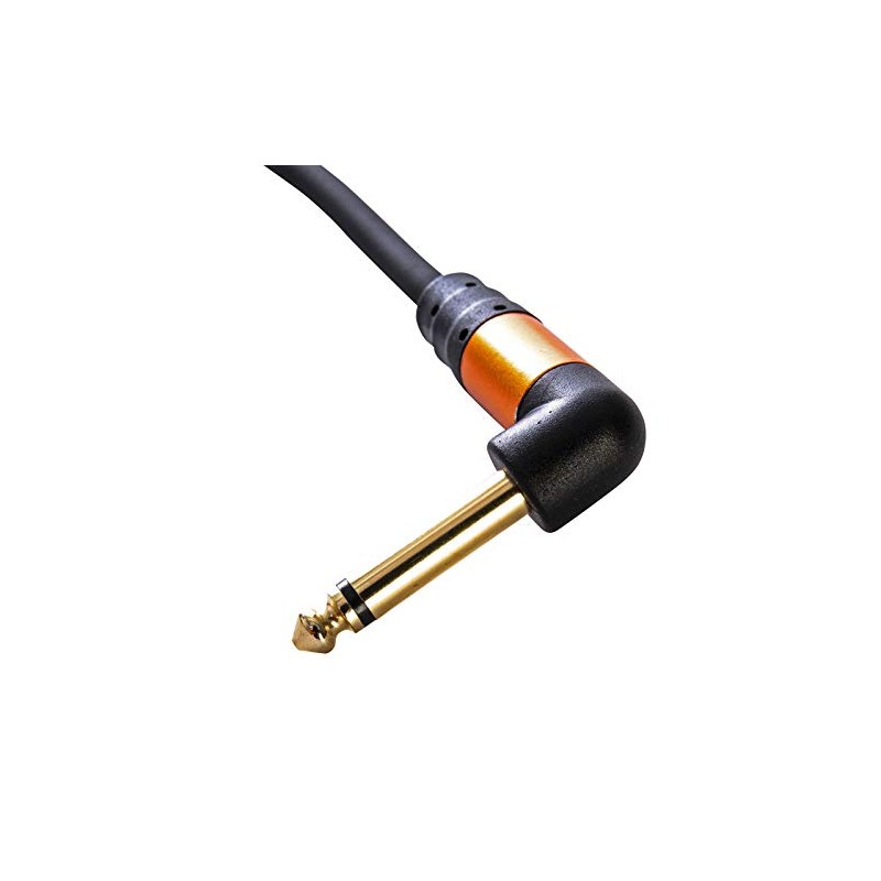 Fame Dual Shielded Instrument Cable, 6 m, Straight/Angled, High-Quality Black