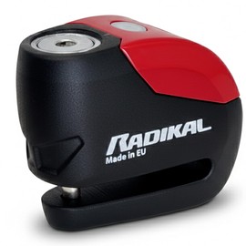 RADIKAL RK9 Disc Lock with Premum Alarm 120db ON/Off, LED Night Alert, Warning Pre-Alarm, 100% Waterproof, Full Metal Heavy Duty Brake Lock Universal Anti Theft Device for Motorcycle, E-Bike, Bicycle