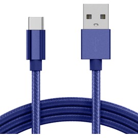 KP TECHNOLOGY [2M] Charger Cable for Motorola Moto G56 / G86 / G86 Power / G15 G05 / E15 / G85 G75 G55 G35 / E14 / G04 G14 G24 G34 G54 G84 / G13 G23 G53 G73 / G32 G62 G82 G50 / E13 E20 E30 (BLUE)