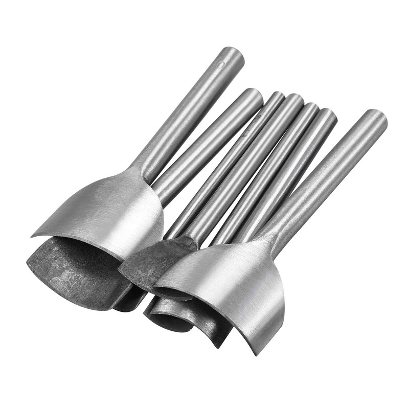 sourcing map 7 Piece Arc-shaped Leather Striking Set 10 mm
